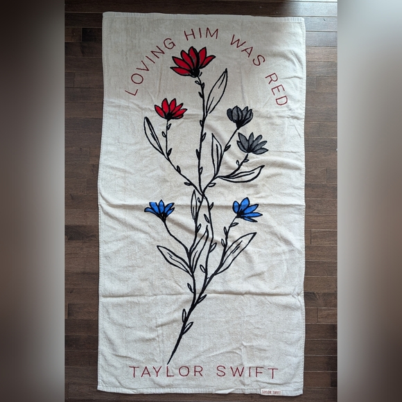 Taylor Swift Other - Official Taylor Swift (RED Taylor’s Version) “Loving Him Was Red” Beach Towel